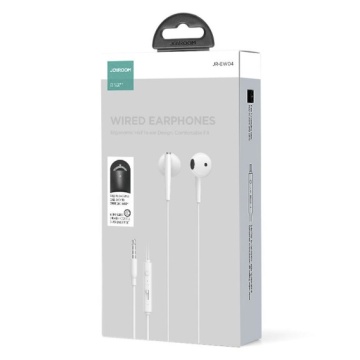 Joyroom JR-EW04 - Casti cu Fir, In Ear, 3.5mm, 1.2m, Mic & Volume Key, HiFi, Alb - Img 2