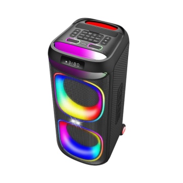 Kaku KK-8212 - Boxa Portabila, Wireless BT 5.2, 2x60W, 4500mAh, LED Display, Subwoofer, Ambient Light, Negru - Img 5