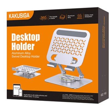 Kaku KSC-1163 - Suport Birou, Desktop Holder, Aliaj, Metalizat, Argintiu - Img 1