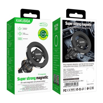 Kaku KSC-1164 - Suport Auto, montaj Ventilatie, Magnetic, 360°, Magnetic Ring, PullClip, Negru - Img 1