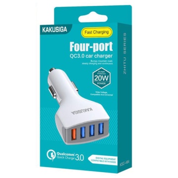 Kaku KSC-484 - Incarcator Auto, 20W, 4xUSB-A, QC 3.0, Alb - Img 1