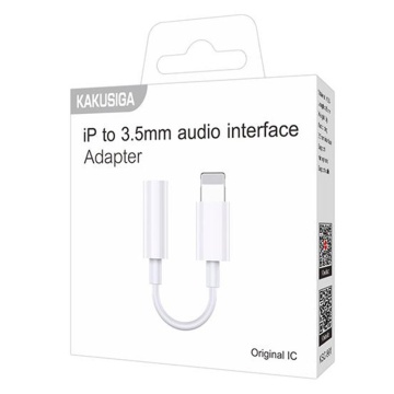 Kaku KSC-901 - Cablu Audio, Lightning la Jack 3.5mm (F) - Original IC, 85cm, Alb - Img 1