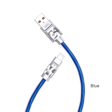 Kaku KSC-956 - Cablu Date si Incarcare, USB la Lightning, 2.4A, 1m, Albastru - Img 3