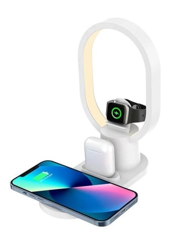 KIT incarcare Rapida Wireless 15W 9v3a Smartix, USB-C, Protectie temperatura, Alb - Img 1