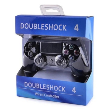 LH665 - Controller Wireless Playstation 4 cu vibratii, Doubleshock, Negru - Img 1