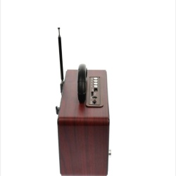Meier M112 - Radio MP3 Retro Portabil, Bluetooth, SD/USB-A, Telecomandă, Baterie Reîncărcabilă, Maro – - Img 3