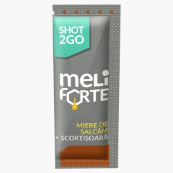 Meliforte S2 – Miere de salcam cu Scortisoara 12 plicuri x 10g (120g) - Img 3