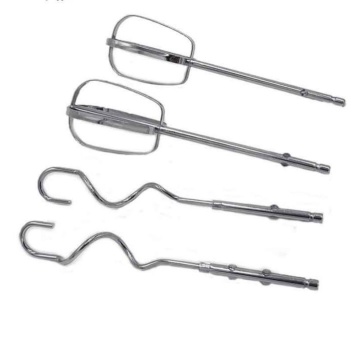 Mixer manual 150W, 5 Viteze, 4 palete din otel inoxidabil, Alb - Img 1