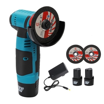 Polizor unghiular cu 2 acumulatori 24V, Mini flex 75x1.2x10 mm Albastru, - Img 1