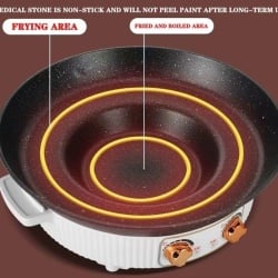 Raf R5416 – Tigaie electrica 2 in 1, 1600W, 2L, prajire si fierbere, alb-negru - Img 6