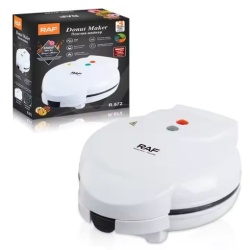 Raf R582 – Aparat electric pentru facut gogosi, 850W, 7 forme, control temperatura, antiaderent, alb, 20x24x30 cm - Img 1