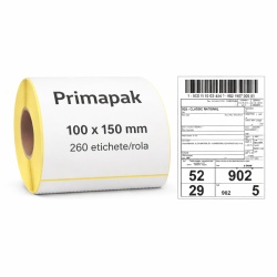 Rola etichete termice pentru AWB TOP THERMAL, 100x150 mm, format A6, 260 etichete/rola, Ambalare CUTIE 12 role - Img 1