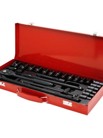 Set 24 chei Pexor Profesional Calitative, Valiza fier inclusa, Rosu - Img 2