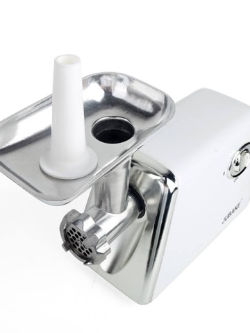 Tocator carne 2800W, 3 site, pentru cirnati, chebe diferite, Alb, - Img 2