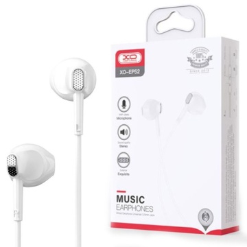 XO EP52 - Casti cu Fir, In Ear, 3.5mm, 1.2m, Volume Key, HiFi, Alb - Img 1