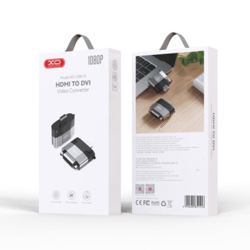 XO GB013 - Adaptor Audio si Video, HDMI la DVI, 1080p, Gri - Img 1