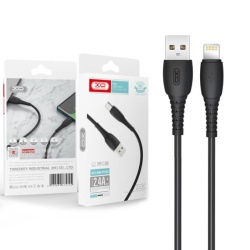 XO NB-P163 - Cablu Date si Incarcare, USB-A la Lightning, 2.4A, 1m, Negru - Img 2