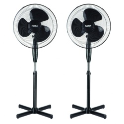 Zilan ZLN3262 – Set 2 bucăți ventilator cu picior, 40W, 3 viteze, 40 cm, negru - Img 1
