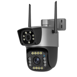 Camera IP Wi-Fi, 8MP, PTZ, Dubla Lente, Zoom Optic, Night Vision, Gri - Oem SS3 - Img 1