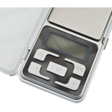 Cantar de precizie de buzunar, Ideal pentru bijuterii, Display iluminat, 0,01-200 g, Argintiu - Img 3