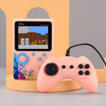 Consola Portabila Jocuri Retro, LCD 3 Inch, Multiplayer, Roz - Img 1