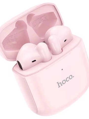 Hoco EW19 Plus - Casti Wireless, Ear Buds, Bluetooth 5.3, 180h StandBy, 300mAh, Delighted, Roz - Img 3