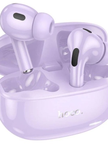 Hoco EW60 - Casti Wireless, Ear Buds, Bluetooth 5.3, Baterie 150h StandBy, 300mAh, HiFI, Norman, Violet - Img 2