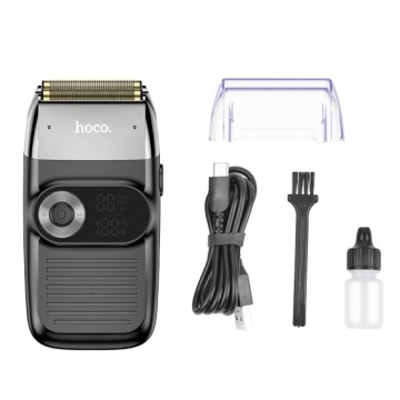Hoco HP30 - Aparat, de ras barba, portabil, 1400mAh, 3 viteze, Display LED, Travel Dual Mesh, Negru - Img 2