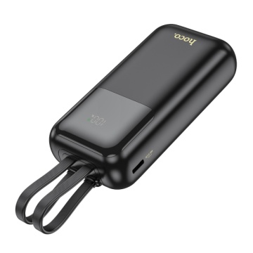 Hoco Q25 - Baterie Externa, PowerBank, cu mini-cabluri USB-C / Lightning x 20W, 5V, 2A, 10000mAh, Display LED, Graceful, Negru - Img 3