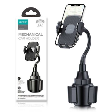 Joyroom JR-ZS259 - Suport Auto, cu cleme laterale, montaj Cup Holder, MultiAngle, brat flexibil, Negru - Img 1