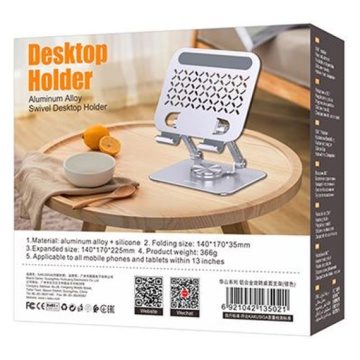 Kaku KSC-1163 - Suport Birou, Desktop Holder, Aliaj, Metalizat, Argintiu - Img 2