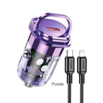 Kaku KSC-1190 - Incarcator Auto + Cablu Type-C, 1m, PD30W, 1xType-C, Violet - Img 3