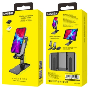 Kaku (KSC-349) - Suport Birou, Stand, pentru telefon / tableta, MultiAngle, brat telescopic, Folding, Negru - Img 2