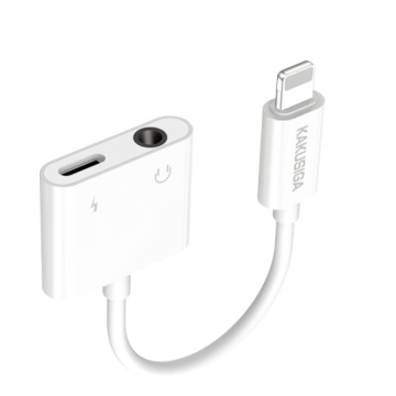 Kaku KSC-353 - Cablu Audio / Incarcare, Lightning la Jack 3.5mm (F) - 12cm, Alb - Img 2