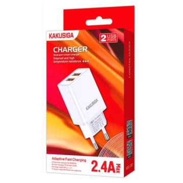 Kaku KSC-787 - Incarcator Retea, 18W, 2.4A, 2xUSB-A, QC 3.0, Alb - Img 1