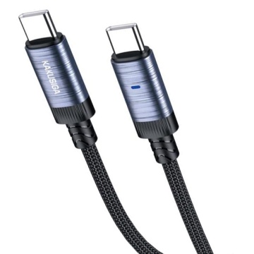 Kaku KSC-972 - Cablu Date si Incarcare, Type-C, PD60W, QC3.0, Smart On-Off, Braided, 1m, Negru - Img 2