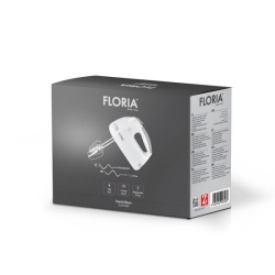 Mixer de mana 100W, Floria ZLN7565, 7 viteze, buton eliberare accesorii, alb - Img 3
