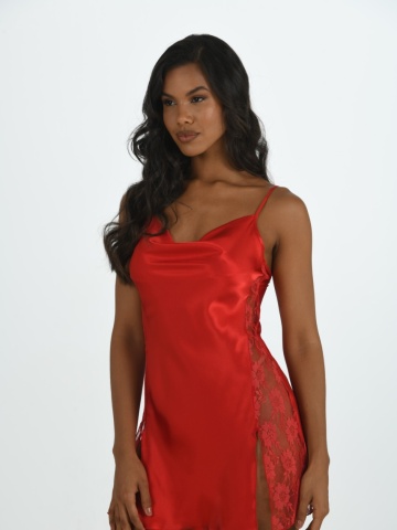 Rochie de noapte Aurora Luxe Divine, Rosu - Img 3