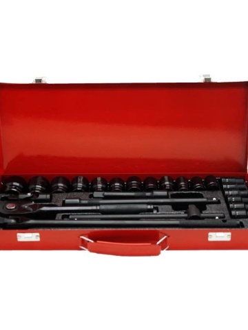Set 24 chei Pexor Profesional Calitative, Valiza fier inclusa, Rosu - Img 1