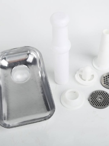Tocator carne 2800W, 3 site, pentru cirnati, chebe diferite, Alb, - Img 3