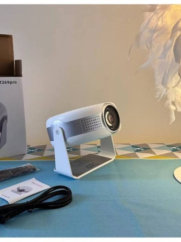 Video proiector Wireless Smartix LED T269 PRO 1080p HD, Wi-Fi + BT 5.0 Dual Band, 25DB, Ecran mare de 130 inch, Durata de viata foarte lunga, Alb - Img 3