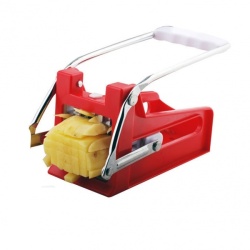 Feliator cartofi pai FLORIA, 22x9x10cm, plastic, 2 lame inox, ZLN2621, rosu - Img 2