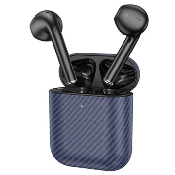 Hoco EW41 Plus - Casti Wireless, Ear Buds, Bluetooth 5.3, In-Ear, 200h Stand-By Carbon Design, 350mAh, Albastru - Img 1