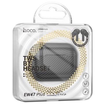 Hoco EW47 Plus - Casti Wireless, Ear Buds, Bluetooth 5.3, In-Ear, 200h Stand-By Carbon Design, 350mAh, Negru - Img 4