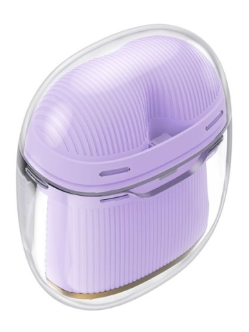 Hoco EW52 - Casti Wireless, Ear Buds, Bluetooth 5.3, Baterie 300mAh, 180h, Crystal, Violet - Img 3