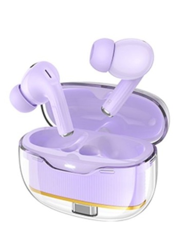 Hoco EW54 - Casti Wireless, Ear Buds, Bluetooth 5.3, Baterie 300mAh, Rayo, Violet - Img 4