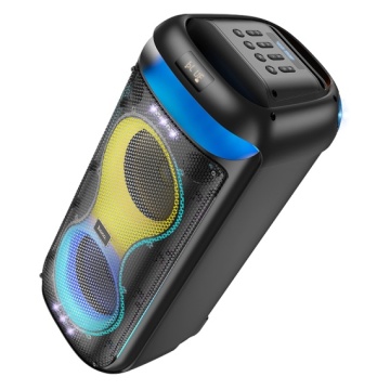 Hoco HA13 Max - Boxa Portabila, 2x60W, 2 microfoane Wireless, TF card, USB-A, Negru - Img 3