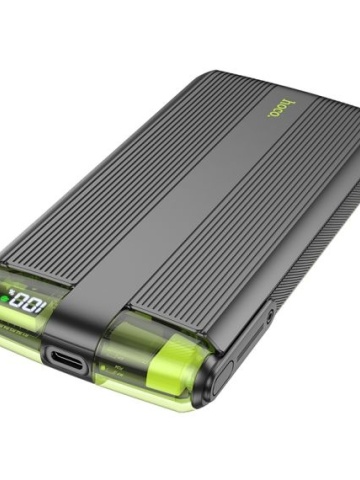 Hoco J27A - Baterie Externa, PowerBank, USB-C, Baterie 10000mAh,Mini-cabluri color, 5V, Display LED, Negru - Img 2