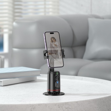 Hoco K23 - Suport tip Selfie, Face Auto-Tracking, 1200mAh, Rotativ 355°, telecomanda de control, Lotus, Negru, Negru - Img 7