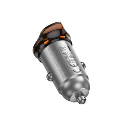 Hoco NZ16B – Incarcator auto PD45W cu 2xUSB-C, gri - Img 3